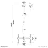 Soporte Techo Neomounts Deh 37"-70" 1tft 1gelenk H:106-156cm Máx.50 Schwa