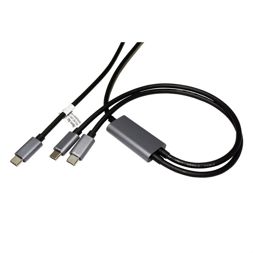 EAN 7630049623514 - ROLINE 11028308 cable USB USB 2.0 1,85 m USB C 2 x USB C Negro imagen 3