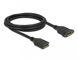 Delock 87101 Cable Displayport 1.2 Hembra A Hembra Instalación En Panel 4k 60 Hz 2 M