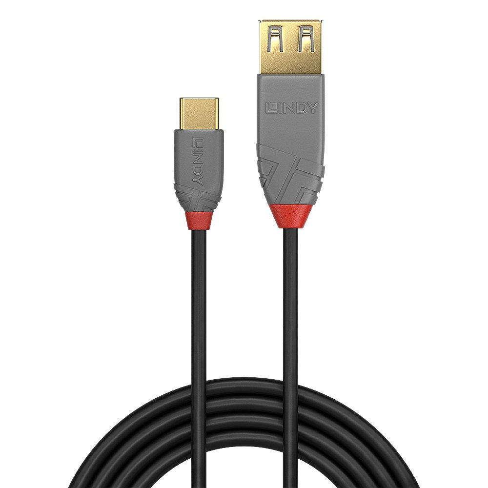 Lindy Adaptadorcable Usb 2.0 Typ C An A Anthra Line 0.15m