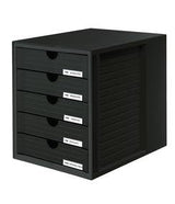 Han Schubladenbox Symembox, Din A4, 5 Schubladen, Negro