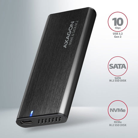 EAN 8595247907097 - Axagon EEM2-SB2 caja para disco duro externo Caja externa para unidad de estado sólido (SSD) Negro M.2 imagen 2