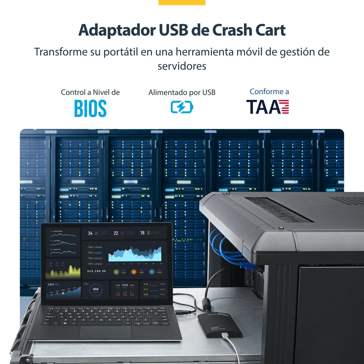 Startech Adaptador Crash Cart Conector Usb Kvm Ord