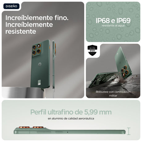 EAN 0840493604527 - Motorola edge 70 17 cm (6.7") SIM doble Android 16.0 5G USB Tipo C 12 GB 512 GB 4800 mAh Verde imagen 13