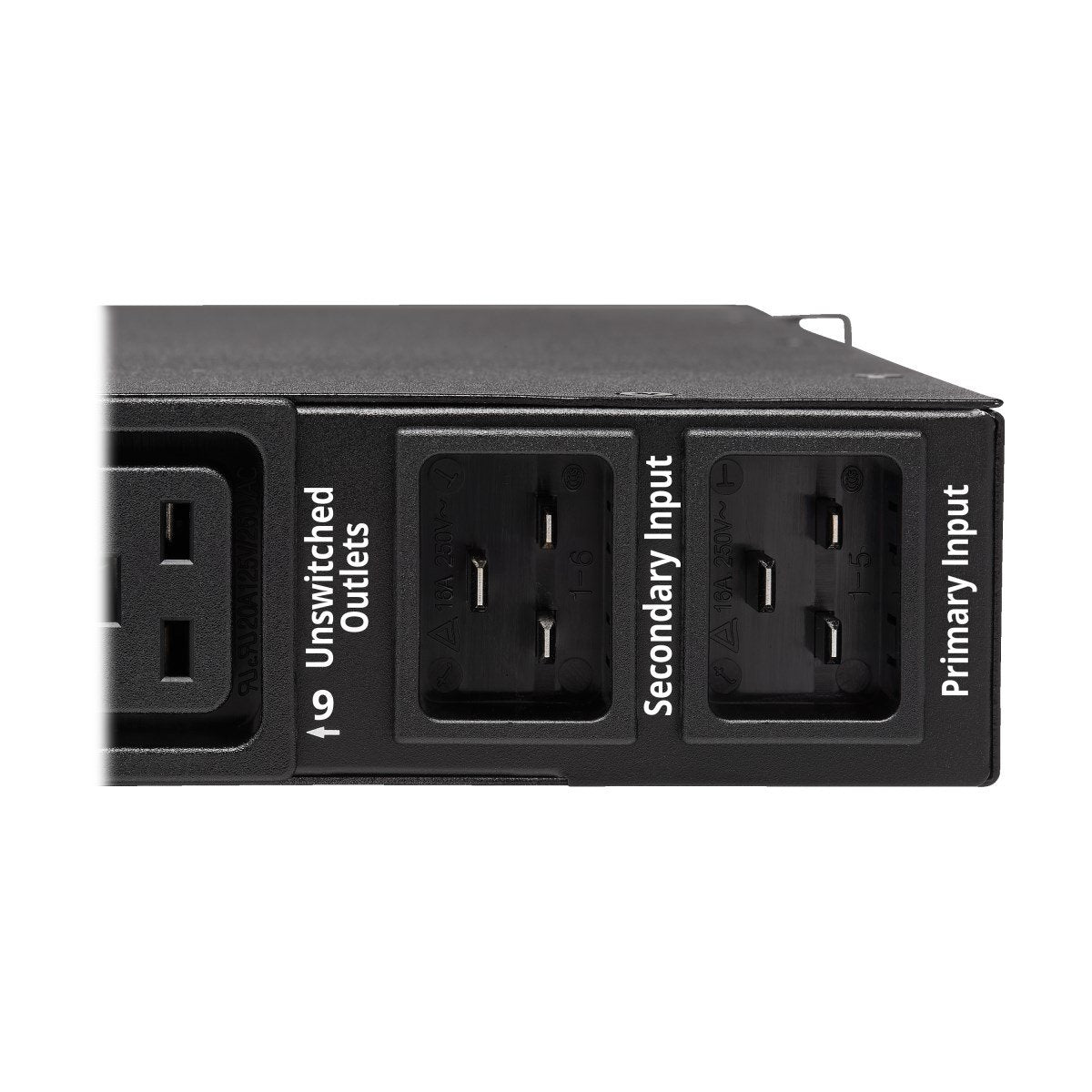 Eaton Tripp Lite   3.8kw Single-Phase Switched Automatic Transfer Switch Pdu Two 200-240v C20 Inlets 8 C13 & 2 C19 Outputs 1u Taa