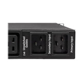 Eaton Tripp Lite   3.8kw Single-Phase Switched Automatic Transfer Switch Pdu Two 200-240v C20 Inlets 8 C13 & 2 C19 Outputs 1u Taa