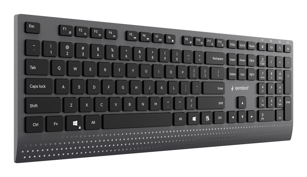 Gembird Slim Wired Multimedia Keyboard With Tipo C Adapter Us Layout
