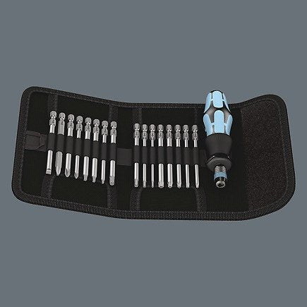 Destornillador  Wera Kompakt 60 Punta De 16 Pieza(S), Llave De Tubo Negro/Azul, 16 Pieza(S), Torx, Caja