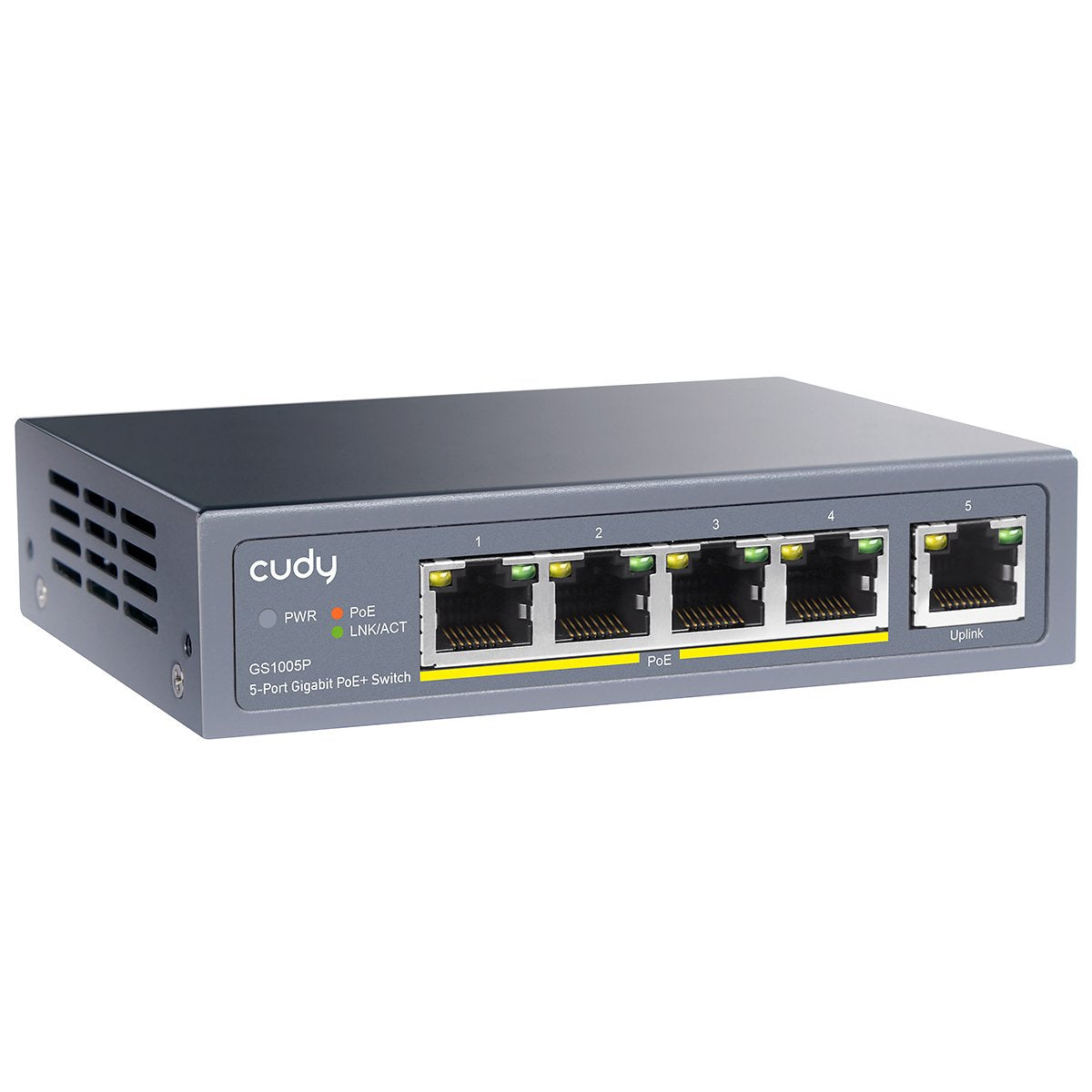 EAN 6971690790998 - Cudy GS1005P switch Gigabit Ethernet (10/100/1000) Energía sobre Ethernet (PoE) Gris imagen 3