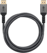 Cable Displayport  Macho-Macho De  5m V.1.4 8k Carcasa De Aluminio, Dorado, Nylon Goobay Bolsa Retail