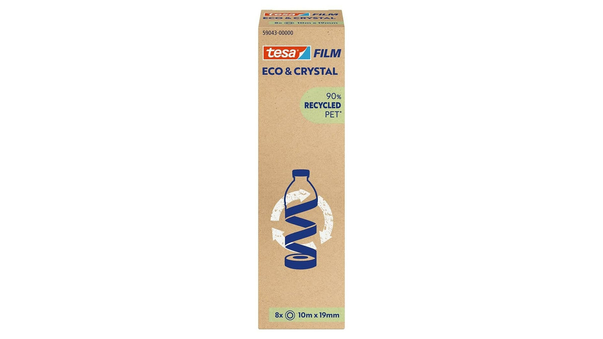 Tesa Eco & Crymal, 8 Rollos 10mx19mm