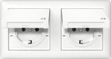 Gira 415803 Schuko Kd + Set Ip44 + Marco 2f Standard 55 Blanco Puro