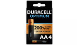 Duracell Optimum 200 Pila Alcalina Aa Lr6 Blister*4