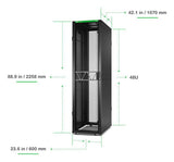 Apc Netshelter Sx Gen 2 Rack Armario 2258 Al X 600 An X 1070 P Mm Con Laterales Para Suelo Negro 48u 19"