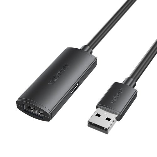 Usb 2.0 Type-A To Type-A M-F Accabl Tive Extension Cable 15m Black