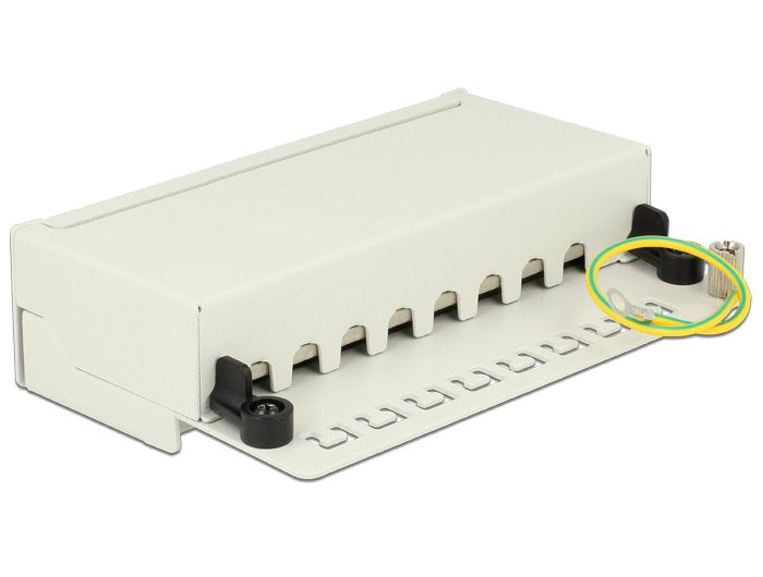 Delock 87289 Panel De Parcheo, Patch Panel Gris, Cat6a, Gris, 160,3 Mm, 44,2 Mm, 108 Mm, Caja