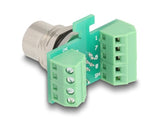 Delock 60663 Adaptador De Módulo De Transferencia M12 Hembra Con Codificación A De 8 Pines A Bloque De Terminales De 9 Pines Para Instalación