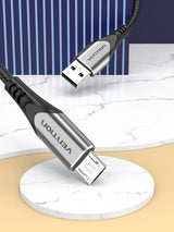EAN 6922794746954 - Vention COAHD cable USB USB 2.0 0,5 m USB A Micro-USB B Aluminio, Negro imagen 2