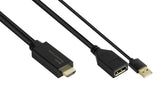 EAN 4014619603404 - Alcasa HDMI-AD22 adaptador de cable de vídeo 0,3 m HDMI tipo A (Estándar) DisplayPort Negro imagen 1