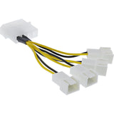 Adaptador De Corriente Inline Molex A Conector De Ventilador 4x