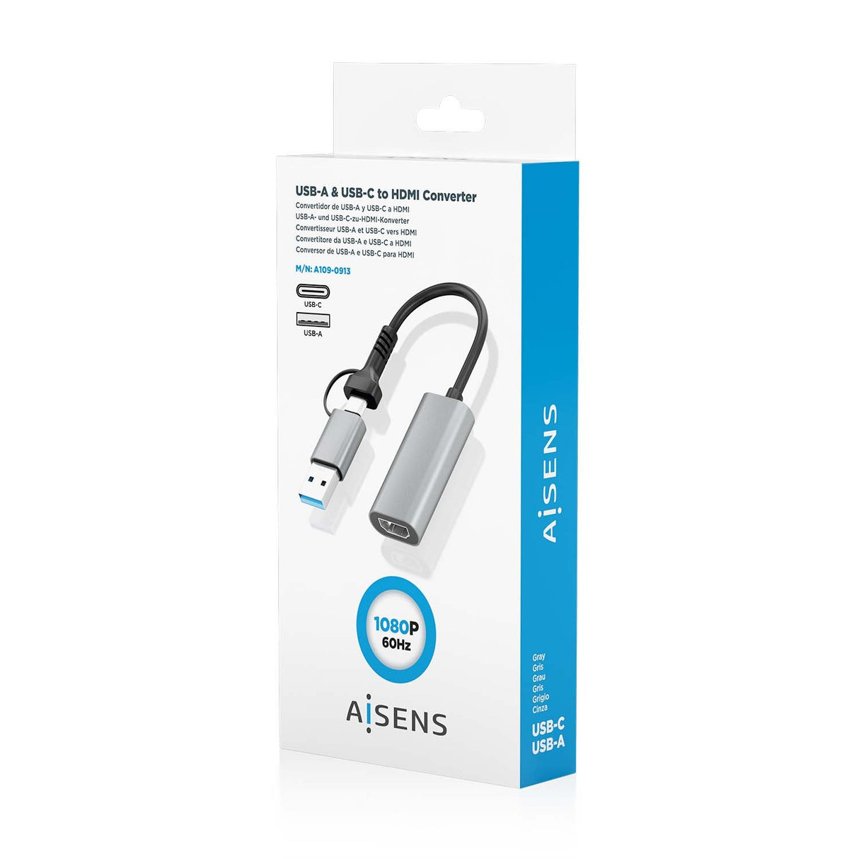 EAN 8435739902479 - AISENS A109-0913 Adaptador gráfico USB 1920 x 1080 Pixeles imagen 7