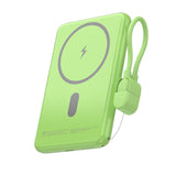 Powerbank 5000mah Leotec Lepoww20w5g 20w Wireless Verde Incluye Cable Usb Tipo-C