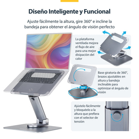 EAN 0065030905459 - StarTech.com ATER-LAPTOP-RISER soporte para ordenador portátil Plata imagen 10