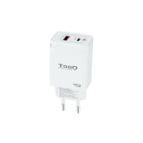 Tooq Cargador De Pared Gan Usb-C/Pd + Usb-A/Qc 45w - Blanco