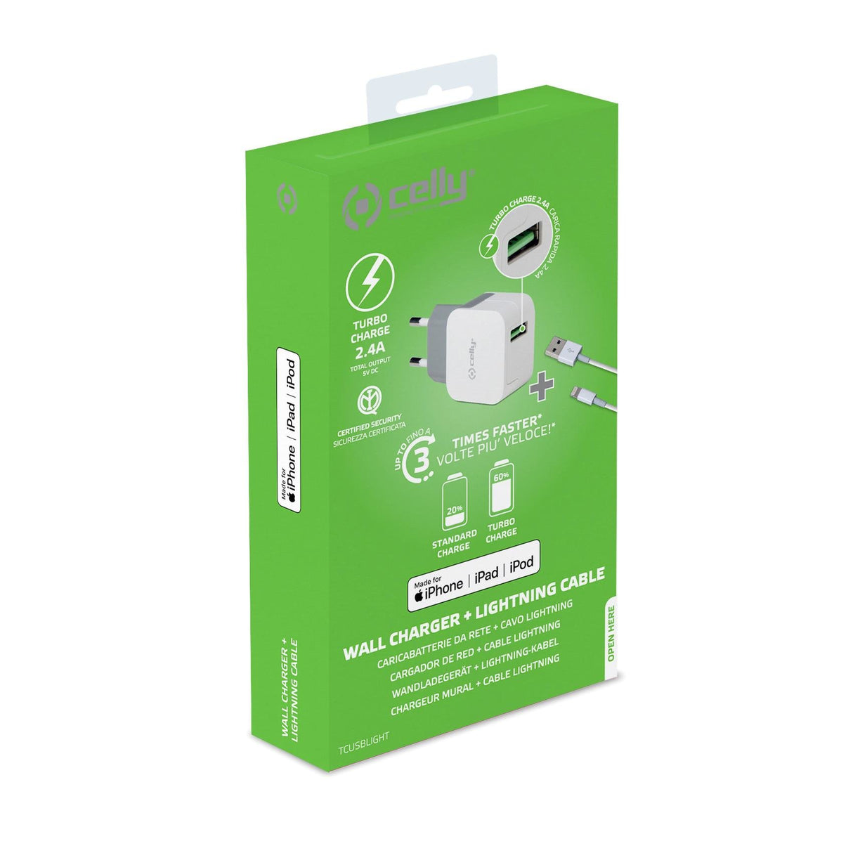 EAN 8021735724971 - Celly TCUSBLIGHT cargador de dispositivo móvil Universal Blanco Corriente alterna Interior imagen 3