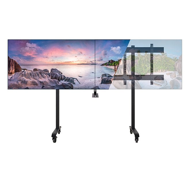 System X - Xxl Twin Screen Vc  Trolley With Webcam Shelf For
