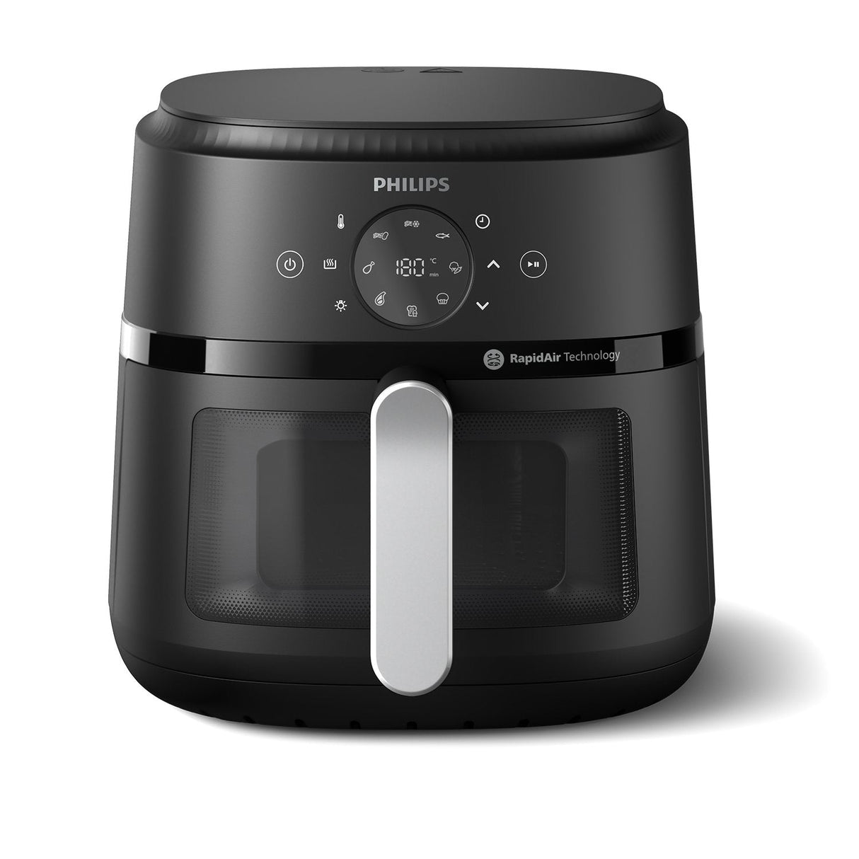 EAN 8720389035074 - Philips 2000 series NA231/00 freidora Sencillo Independiente 1700 W Freidora de aire caliente Negro, Plat imagen 3