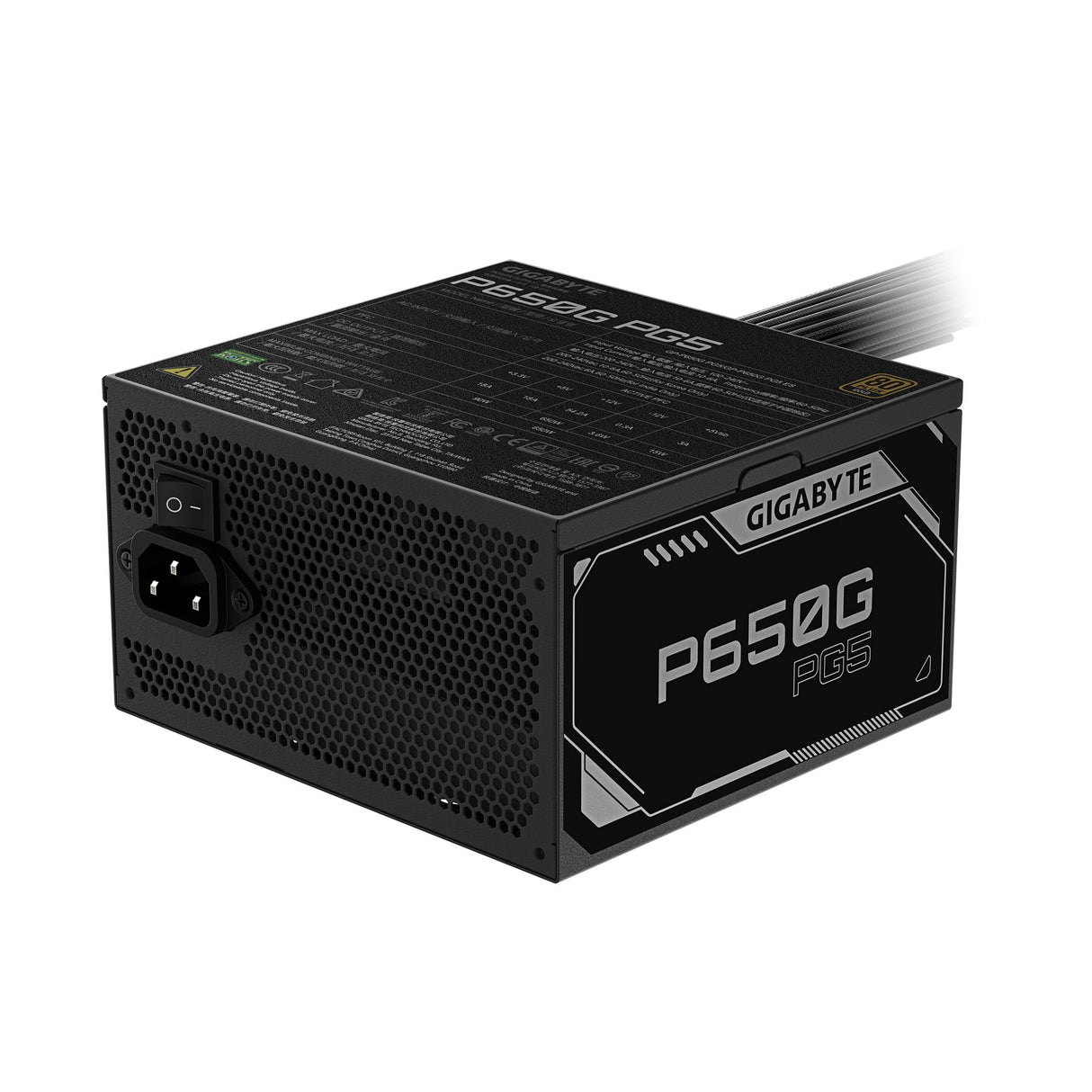 EAN 4719331556785 - GIGABYTE P650G PCIE 5.1 unidad de fuente de alimentación 650 W 20+4 pin ATX Negro imagen 3
