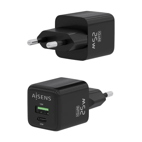 EAN 8436574709513 - AISENS ASCH-25W2P015-BK cargador de dispositivo móvil Universal Corriente alterna Carga rápida Interior imagen 3