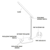 Montis Lampka Biurkowa Wielofunkcyjna Led Mt042-Bk Negro/Black Lámpara De Mesa 5,7 W F Negro