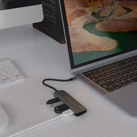 EAN 5901986047735 - Savio Hub USB-C - 4 x USB-A AK-54 USB 3.2 Gen 1 (3.1 Gen 1) Type-A 1000 Mbit/s Negro imagen 4