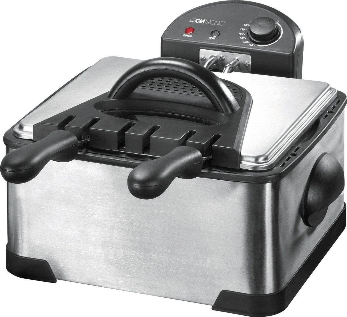 EAN 4006160735314 - Clatronic FR 3195 Doble 4 L 2000 W Negro, Acero inoxidable imagen 1