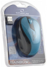 Titanum Tm114t Rainbow - Ratón Óptico Inalámbrico 3d 2.4 Ghz 1000 Dpi 3d Teal