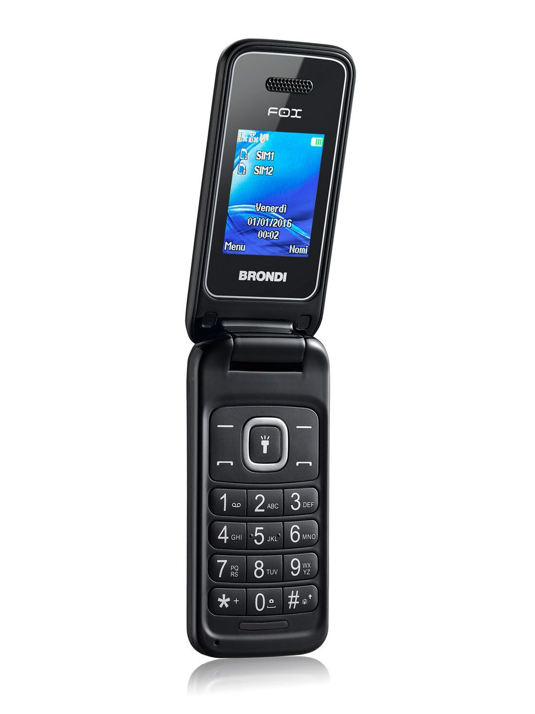 EAN 8015908738506 - Brondi Fox 4,5 cm (1.77") 74 g Negro Característica del teléfono imagen 2