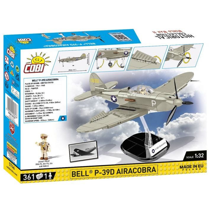 Cobi Bell P-39d Airacrobra, Construction Toy Grey Cobi-5746