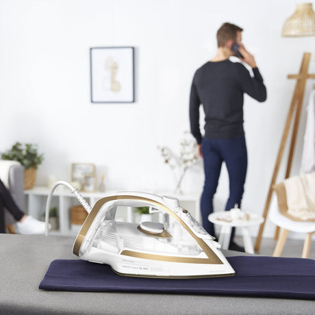 EAN 3121040086469 - Tefal Puregliss FV8042 Plancha vapor-seco Durilium AirGlide Autoclean soleplate 3000 W Bronce, Blanco imagen 2