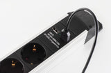 4er Regleta De Enchufes Alu 2x Usb Negro