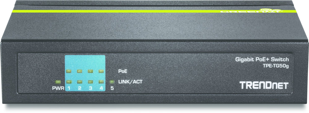 Trendnet Tpe-Tg50g Gigabit Ethernet (10/100/1000) Negro Energía Sobre Ethernet (Poe)