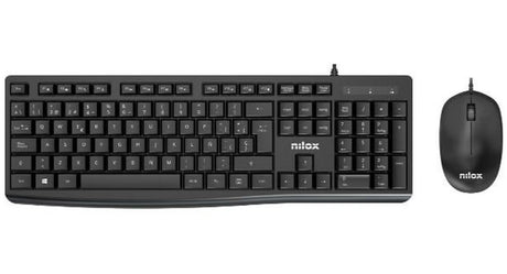 EAN 8431775035188 - Nilox NXKME0012 teclado Ratón incluido Universal USB QWERTY Español Negro imagen 1