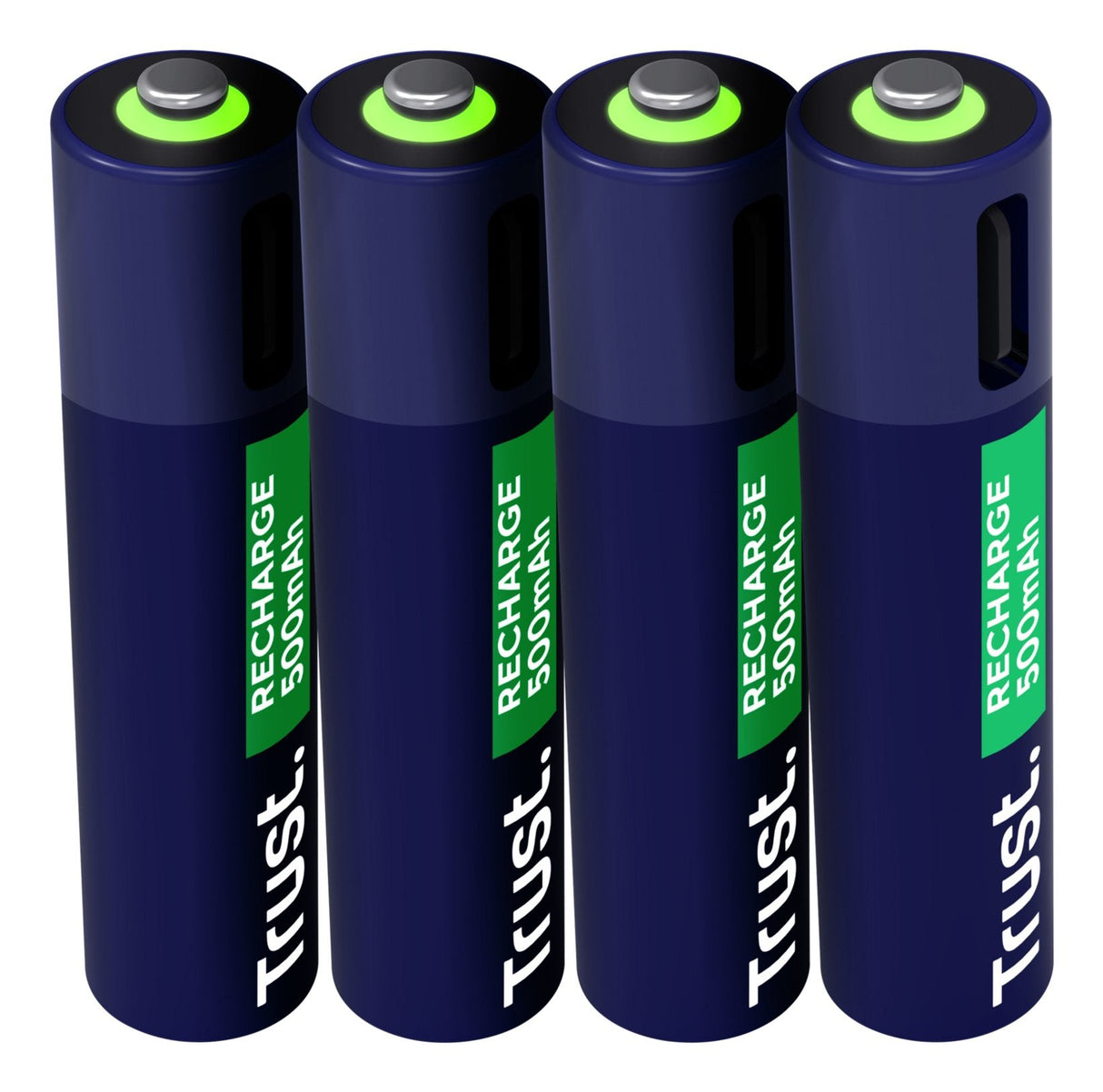 Pila Recargable Trust Usb-C Aaa 500 Mah Pack De Cuatro Unidades 25671