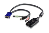 Aten Cpu Adapter/Consoles/Divers Usb - Vga To Cat5e/6 Kvm Ad Cable Adaptador Kvm Usb - Vga A Cat. 5e/6 (Módulo Cpu), Con Transmisión Del Sonido Y Soportes Virtuales