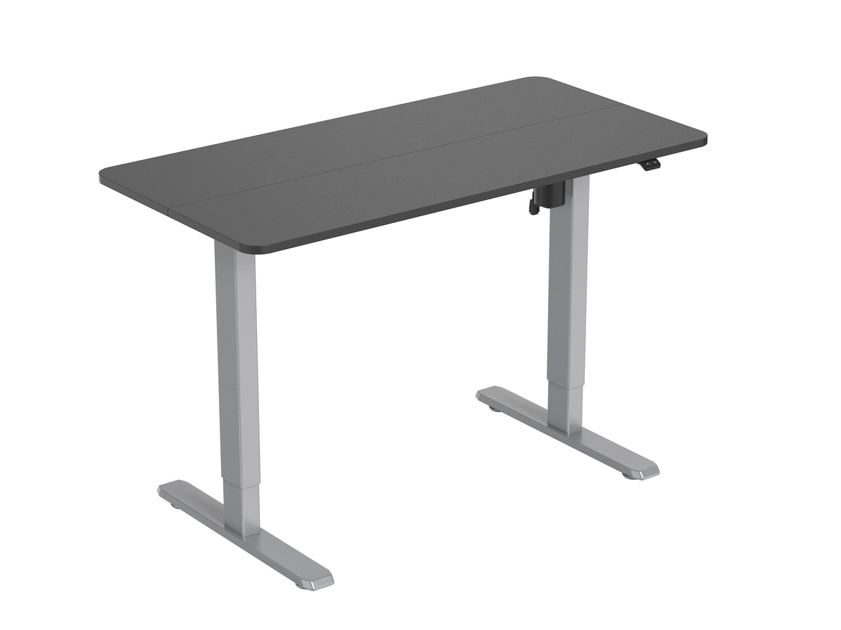 Mesa Electrica Ergonomica Altura Regulable  Tablero Negro 120x60  Color Estructura Gris Control Tactil Altura Desde 68cm-118cm