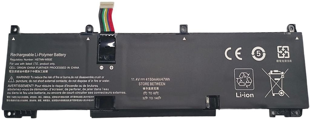 Battery Li-Polymer Black  11.4v 4150mah 47.31wh For Hp