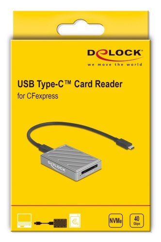 Delock 40 Gbps Usb Type-C Card Reader Para Cfexpress Tipo B Speicherkarten