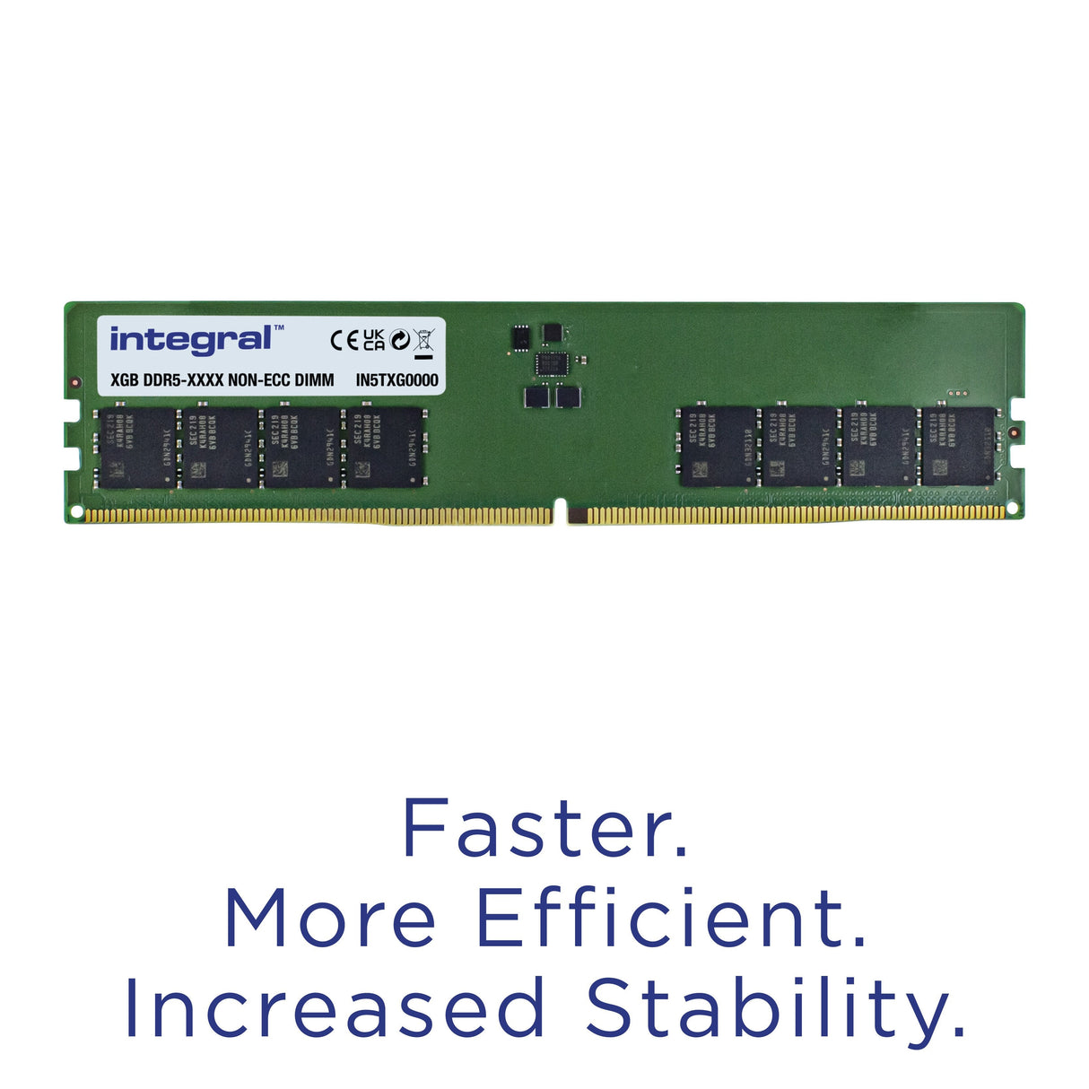 Módulo De Memoria 8go Dimm Ddr5 Integral 4800mhz (Verde)
