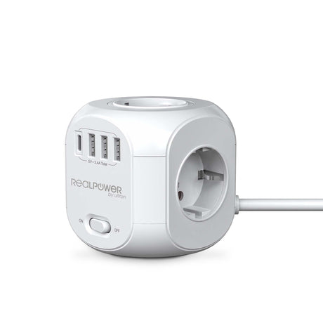EAN 4040895010308 - RealPower PowerBox 431 base múltiple 1,8 m 4 salidas AC Interior Blanco imagen 1